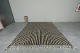 Handwoven Moroccan Rug - Vertical Stripe Pattern - Wool Rug