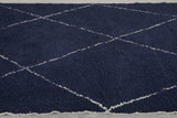 Blue White stripped Custom size Rug