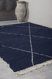 Blue White stripped Custom size Rug