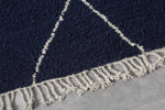 Blue White stripped Custom size Rug