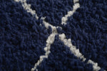 Blue White stripped Custom size Rug