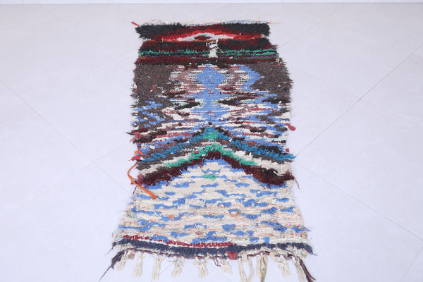 Moroccan berber rug - Unique abstract handwoven design (2.6 X 5.5 Feet)