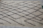 Vintage Moroccan Berber Rug – Handmade Wool, 3.9 FT X 5.6 FT | Timeless Tribal Pattern