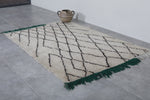 Vintage Moroccan Berber Rug – Handmade Wool, 3.9 FT X 5.6 FT | Timeless Tribal Pattern