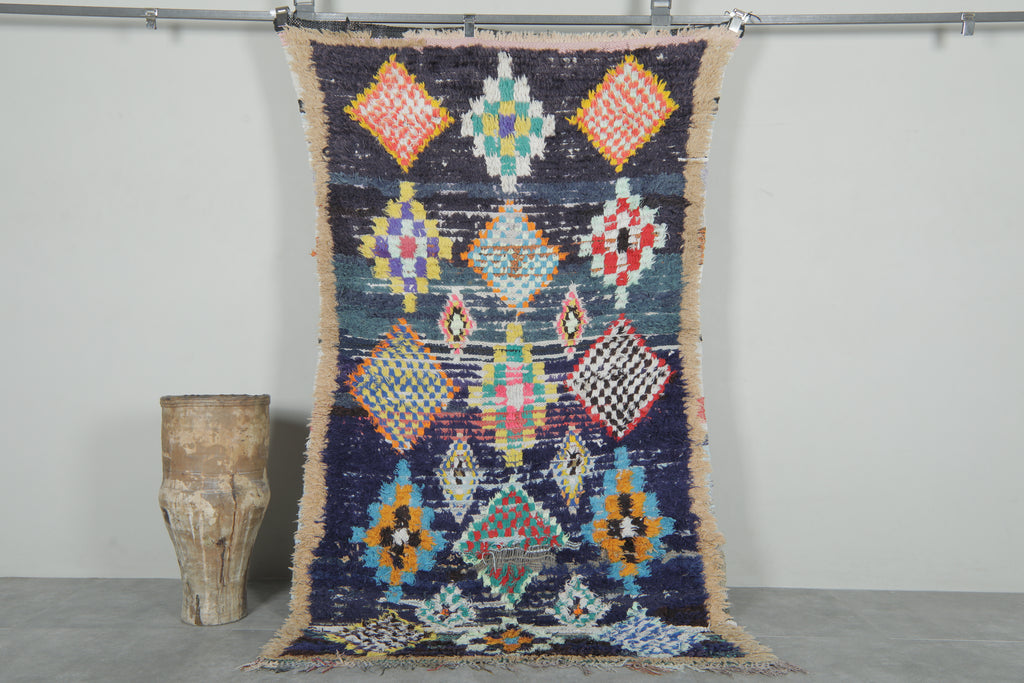 Midnight mosaic Moroccan rug – 3.9 ft x 7.1 ft