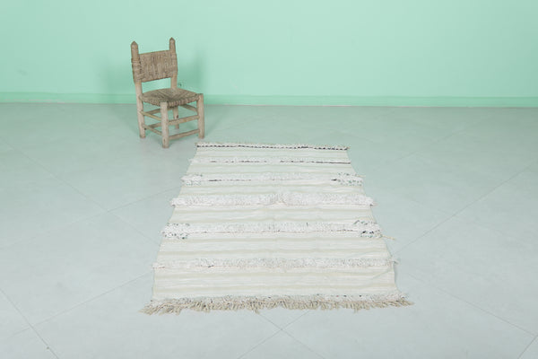 Moroccan wedding blanket rug 3.2 FT x 5.4 FT | Handcrafted berber carpet