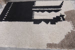 Handmade Beni Ourain Rug – 4.6 x 6.3 ft Modern Black and White Moroccan Wool Rug