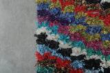 Diagonal Stripe Vintage Boucherouite Rug – 3 ft x 9.6 ft