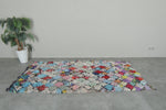 Colorful Diamond Patchwork Boucherouite Rug – 3.6 ft x 7.2 ft