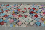 Colorful Diamond Patchwork Boucherouite Rug – 3.6 ft x 7.2 ft