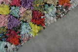 Colorful Diamond Patchwork Boucherouite Rug – 3.6 ft x 7.2 ft