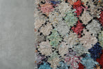 Colorful Diamond Patchwork Boucherouite Rug – 3.6 ft x 7.2 ft