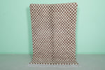 Handmade Moroccan Berber Checkered Rug – 4.5 x 6.5 Feet