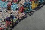 Colorful Diamond Patchwork Boucherouite Rug – 3.6 ft x 7.2 ft
