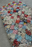 Colorful Diamond Patchwork Boucherouite Rug – 3.6 ft x 7.2 ft