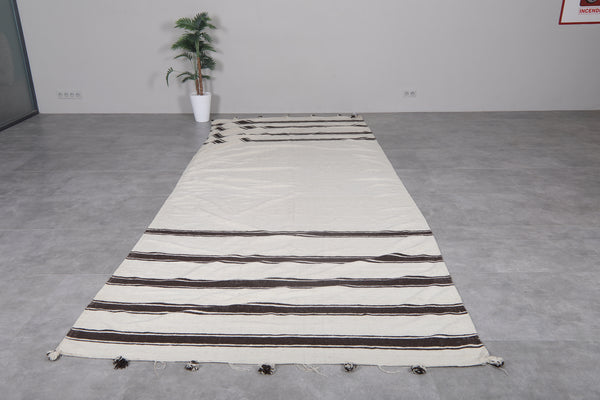 Long runner flatwoven Moroccan berber rug | 5.9 FT X 15.3 FT