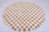 Moroccan round rug - checkered rug