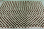 Handmade Moroccan Berber Checkered Rug – 4.5 x 6.5 Feet