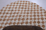 Moroccan round rug - checkered rug