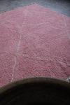 Pink Custom Moroccan Rug White striped Patterns