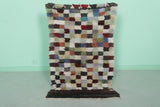 Handmade Colorful Moroccan Berber Rug – 2.6 x 4.1 ft | Unique Patchwork Carpet