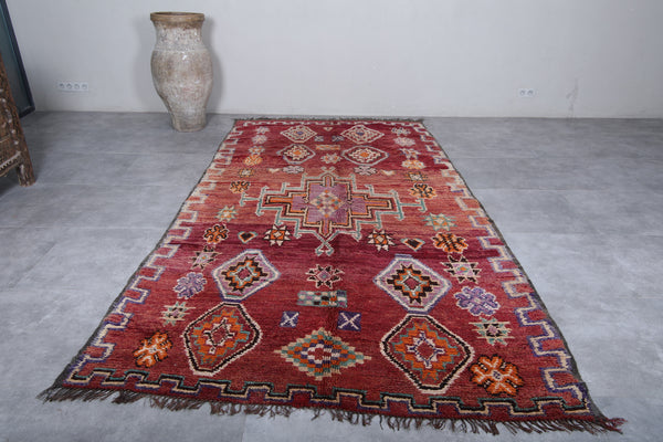Handwoven boujaad Moroccan rug - 6.1 x 11.1 Feet | Unique Moroccan floor art