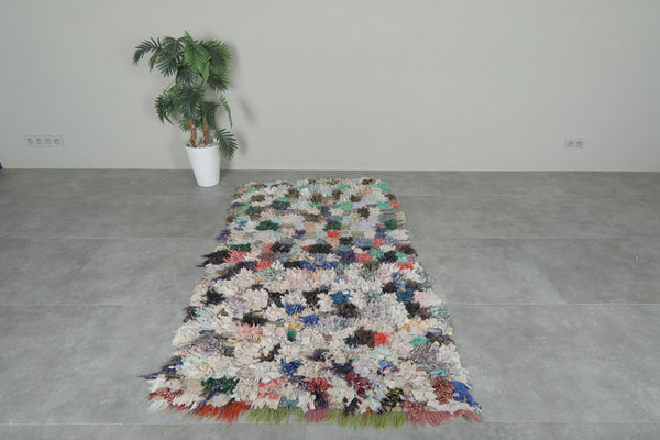 Textured Moroccan boucherouite rug – 3.6 ft x 6.4 ft