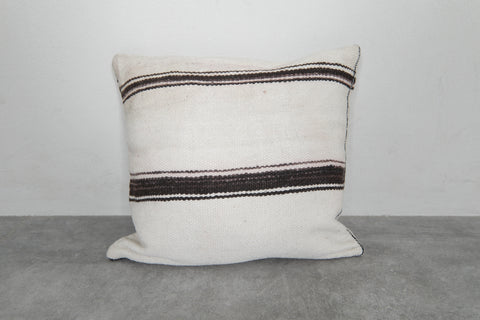 Handwoven Moroccan Kilim Pillow – 16.5 inches x 17.3 inches