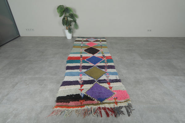 Colorful Geometric Moroccan Runner Rug – 3.3 ft x 9.3 ft