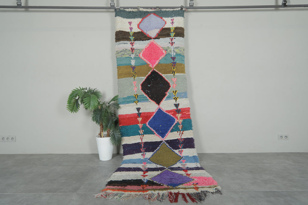 Colorful Geometric Moroccan Runner Rug – 3.3 ft x 9.3 ft