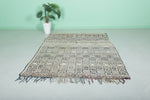 Vintage Moroccan Rug - 5.5 x 7.3 Feet | Intricate Handwoven Geometric Design