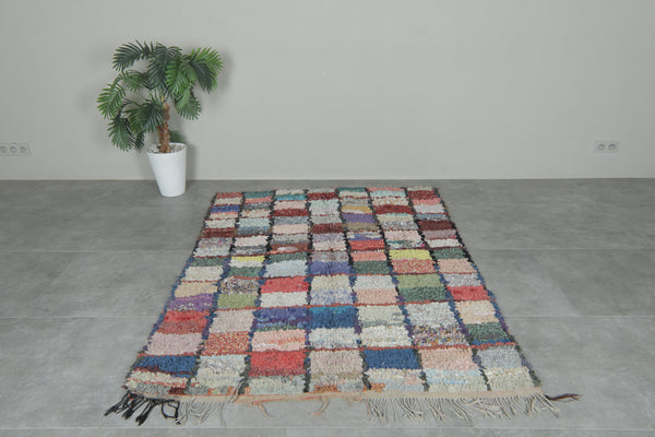 Vintage Moroccan Patchwork Rug – 4.9 ft x 6.4 ft