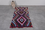 Handwoven Moroccan Rug 2.6 x 5.9 ft | Bold Geometric Design