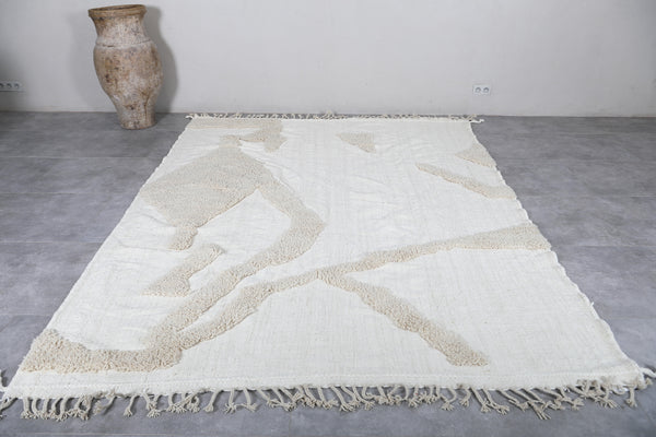 Handmade kilim rug - Custom white rug with creamy patterns