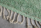 7 x 7 ft Moroccan Wool Rug - Light Green Handwoven Design