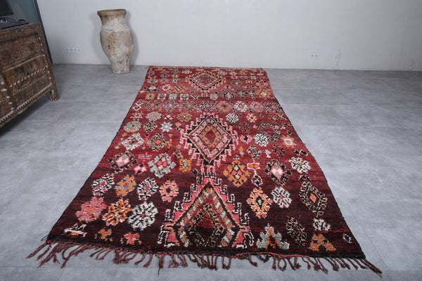 Handwoven boujaad Moroccan rug - 6.1 x 12.8 Feet | Vibrant vintage floor art