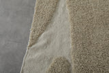 Custom Handmade Moroccan Runner Rug - Beige & White Wool Rug