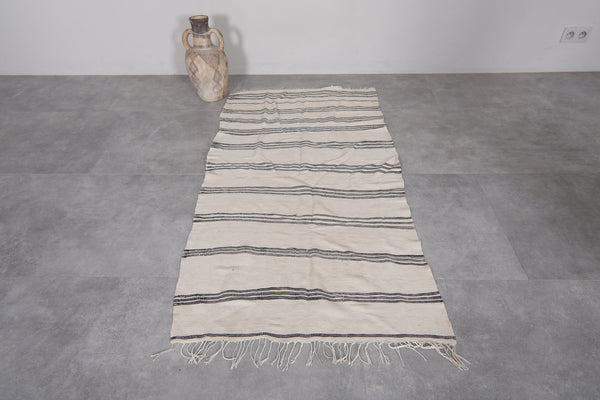 Moroccan rug – 3.1 x 5.6 FT | Striped black and white design