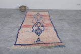 Runner handmade vintage Moroccan rug 3 FT X 7.5 FT