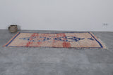 Runner handmade vintage Moroccan rug 3 FT X 7.5 FT