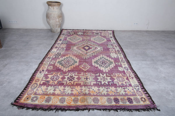 Vintage Moroccan rug – 5.8 x 11.6 ft | Lavender & ivory berber design