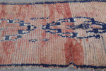 Runner handmade vintage Moroccan rug 3 FT X 7.5 FT