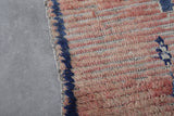 Runner handmade vintage Moroccan rug 3 FT X 7.5 FT