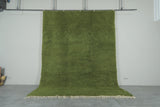Handmade Custom Green Moroccan Rug – Solid Color Design