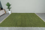 Handmade Custom Green Moroccan Rug – Solid Color Design