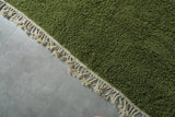 Handmade Custom Green Moroccan Rug – Solid Color Design