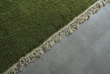 Handmade Custom Green Moroccan Rug – Solid Color Design