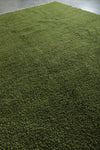 Handmade Custom Green Moroccan Rug – Solid Color Design