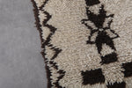 Handcrafted Wool Berber Moroccan Entryway Rug - 2.3 FT X 6.3 FT | Unique Geometric Design