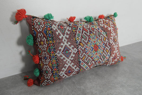 Handwoven Moroccan kilim pillow cover – 15.7 inches x 25.5 inches